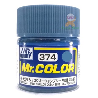 สีสูตรทินเนอร์ Mr.hobby Mr.color C374 JASDF SHALLOW OCEAN BLUE (SEMI-GLOSS) 10ML