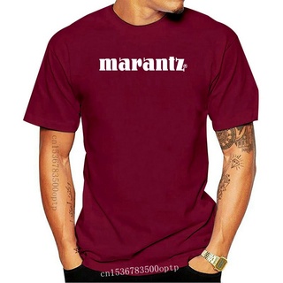 เสื้อยืดผ้าฝ้ายพิมพ์ลายแฟชั่น Marantz เสื้อยืด พิมพ์ลายโลโก้รับสัญญาณเสียง สีดํา สําหรับผู้ชาย S- 5XL