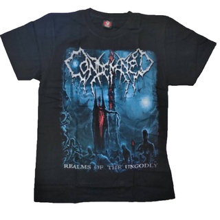 คอตต้อนคอกลม✟﹊เสื้อวงดาร์คเมทัล CONDEMNEDS-5XL