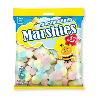 ✨ขายดี✨ มาร์ชี่ส์ มาร์ชแมลโลว์ รูปผีเสื้อ กลิ่นวานิลลา 150 กรัม Marshies Vanilla Butterfly Marshmallows 150 g