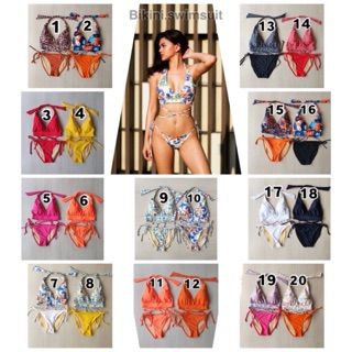 Bikini swimsuit ชุดว่ายน้ำบิกินี่ ชุดว่ายน้ำผู้หญิง vintage