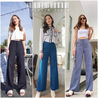 กางเกงผ้า ”ลินิน” กางเกงทรงกระบอก สีใหม่ ใหม่สุด สุดปัง สีกรม,สีน้ำเงิน,สีฟ้าเทา