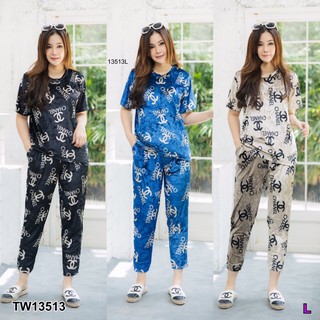 ✨💓ชุดเที่ยว ใส่สบาย Set 2 ชิ้น #สาวอวบ เสื้อคอกลมกับ กางเกงขาเดฟ 5 ส่วนกำมะหยี่ เนื้อดี เนื้อเรียบ