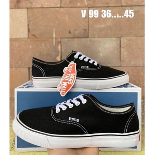 รองเท้าผ้าใบแฟชั่นแวน Vans of The Wall สี Black-White size (36-45)