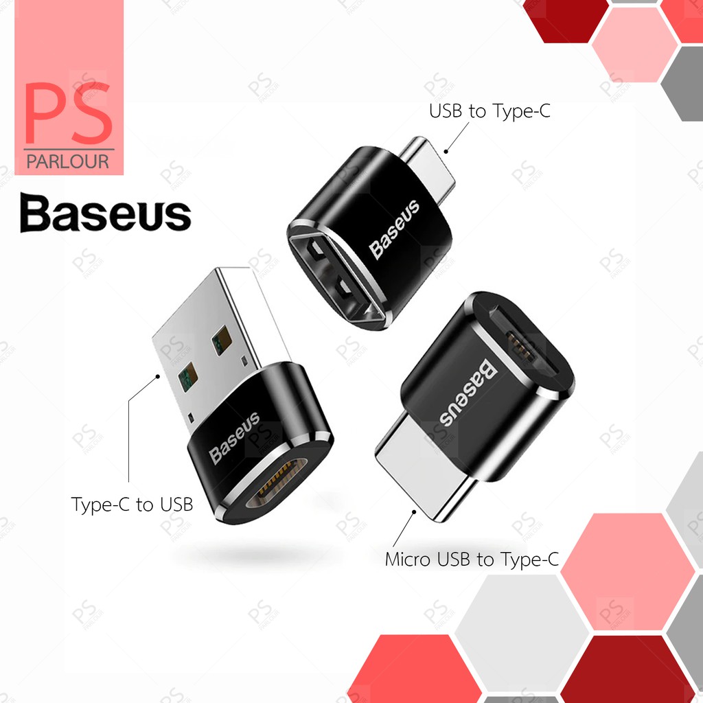Baseus OTG Adapter Converter ทั้ง 3 แบบ  Type-C to USB  Micro USB to Type-C  USB to Type-C  5bo1