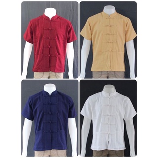 เสื้อคอจีนผ้าฝ้ายพื้นเมือง