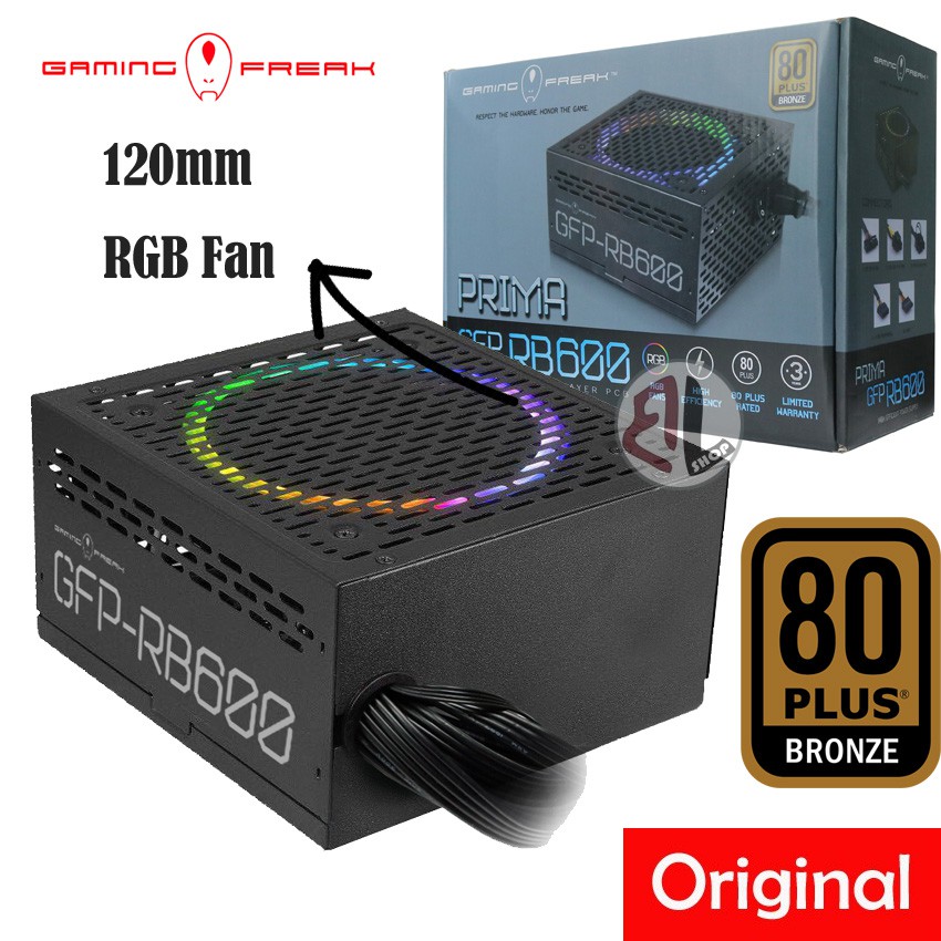 อย่างเป็นทางการ AVF Gaming Freak Prima RB600 600W / RB700 700W RGB แหล่งจ่ายไฟ LED 80 Plus Bronze Ra