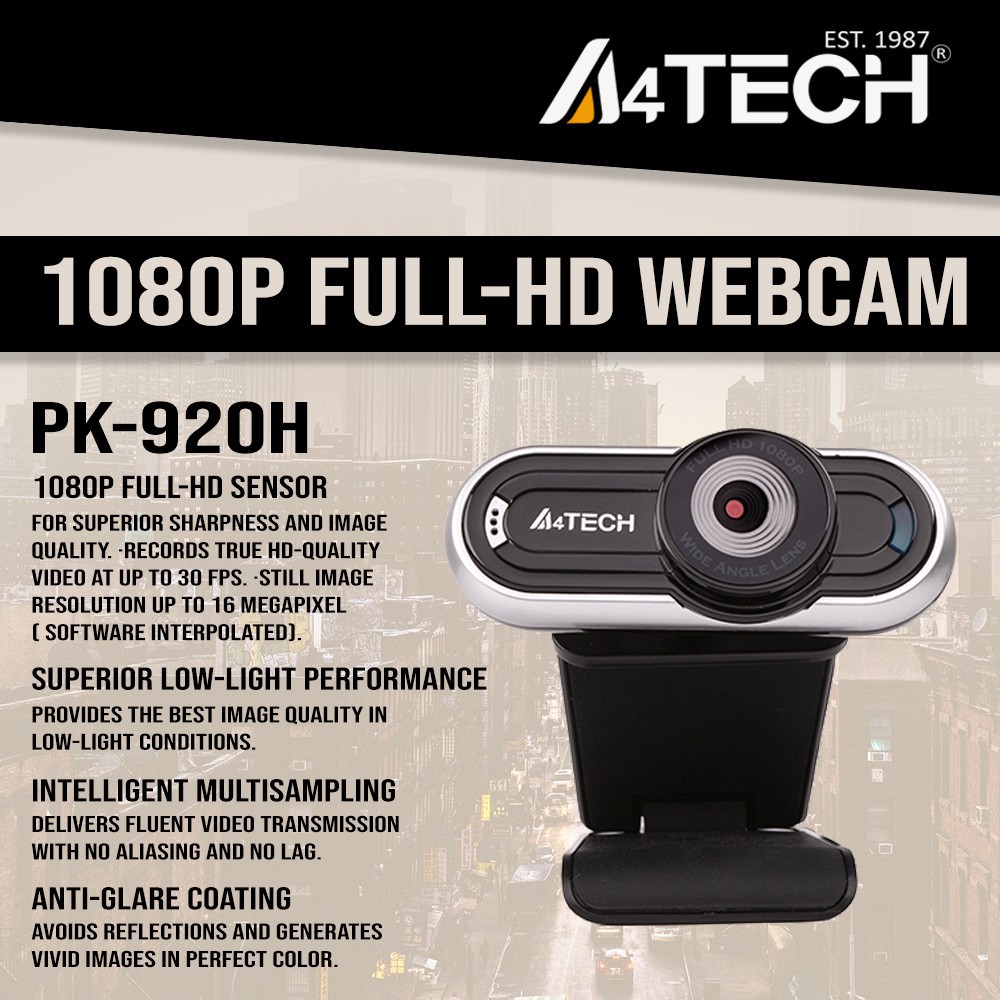 เว็บแคม a4tech pk-920h 1080p full-hd - web cam pc a4tech