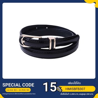 MiStyles เข็มขัดผู้หญิง เข็มขัดสตรี รุ่น Womans Fashion Belt Ceinture 153BX - สีดำ