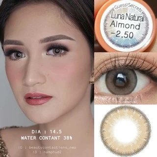 ส่งด่วนทุกวัน‼️คอนแทคเลนส์ Luna Natural Brown (Almond) - Gaezz Secret สีน้ำตาลขนาดมินิ