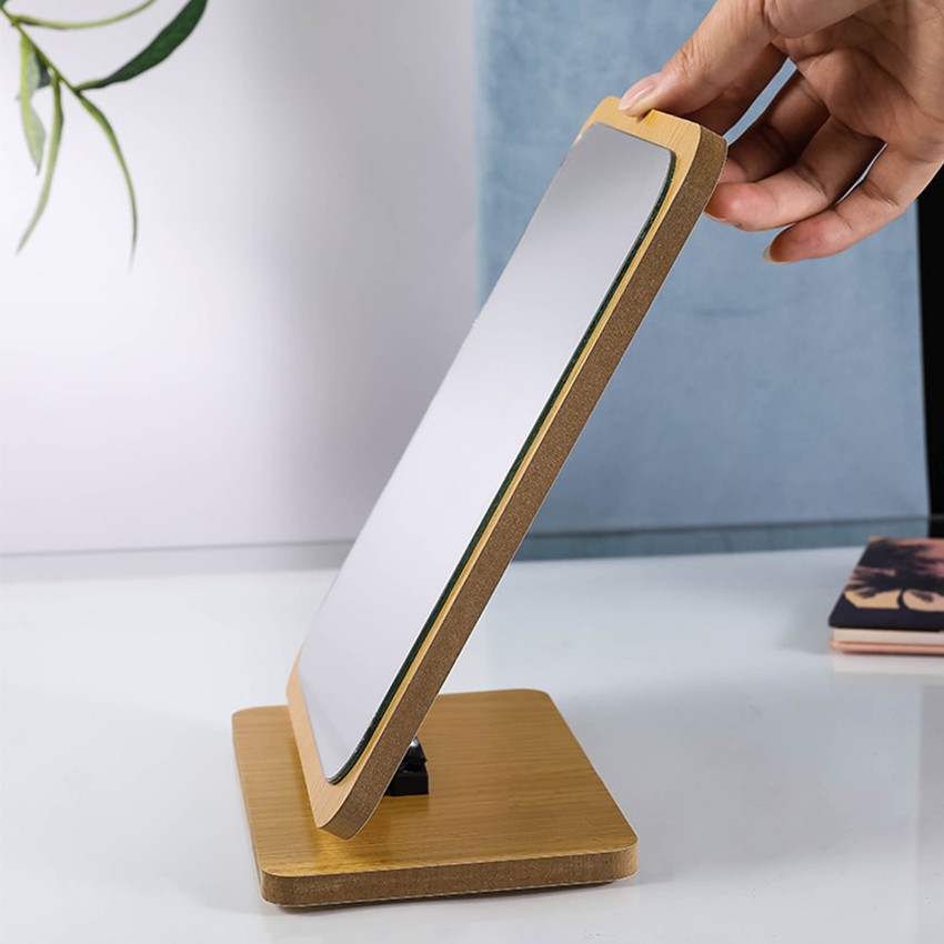 กระจกตั้งโต๊ะ กระจกไม้มินิอล ตระจกแต่งหน้า กระจกมินิมอล สไตล์เกาหลี - รูปที่ 4