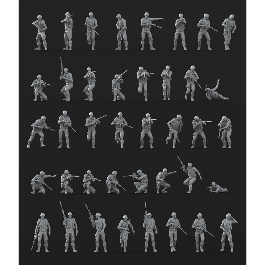 โมเดลทหาร Marines Soldier figures (scale 1/25,1/35)