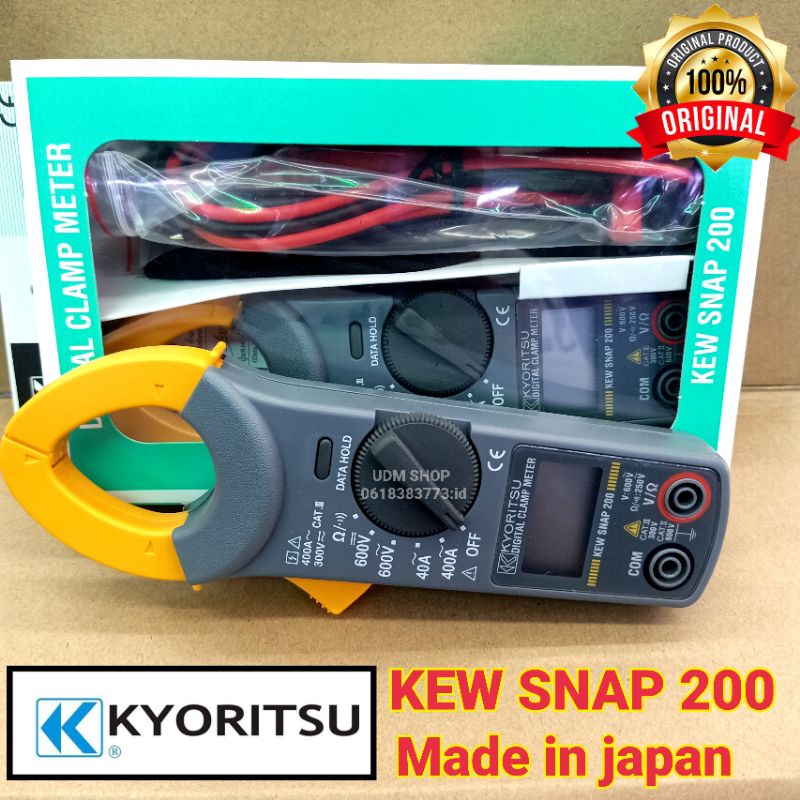 คลิบแอมป์ แค้มป์มิเตอร์ Kyoritsu kew snap 200 digital clamp multimeter digital มัลติมิเตอร์ดิจิตอล m