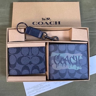 COACH F31522  COMPACT ID WALLET IN SIGNATURE CROSSGRAIN LEATHER