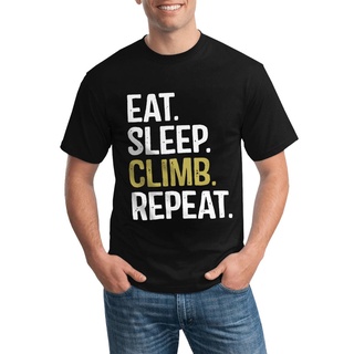 Gildan เสื้อยืด ผ้าฝ้าย 100% พิมพ์ลาย Eat Sleep Climb Repeat หลายสี