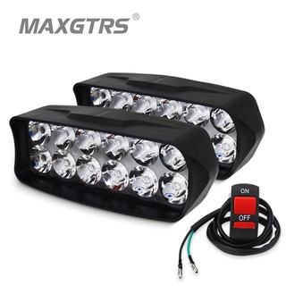 Maxgtrs ไฟสปอตไลท์ Led DRL 12W 18W 24W 2400Lm สําหรับรถจักรยานยนต์ สกูตเตอร์