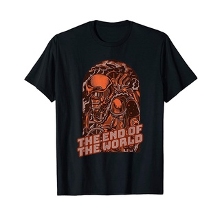 เสื้อยืดโอเวอร์ไซส์เสื้อยืด คอกลม พิมพ์ลายการ์ตูนทหาร The End Of The World Steampunk สไตล์มินิมอลS-3XL