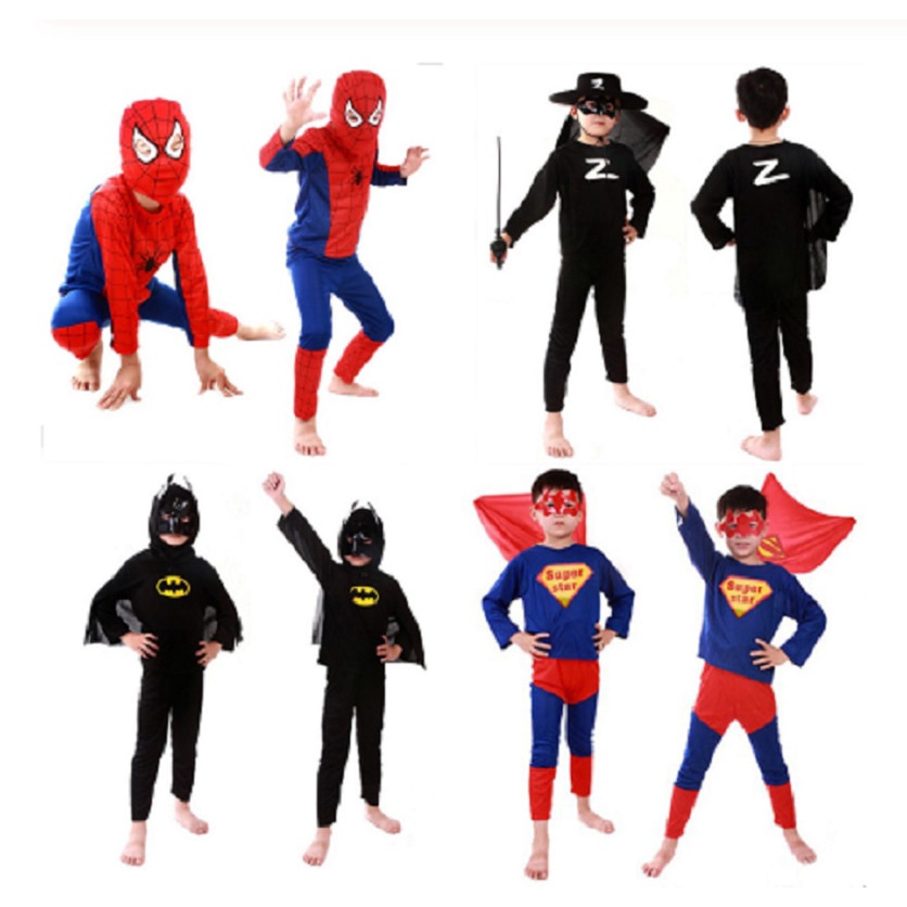 ชุดคอสเพลย์ Superhero ชุดฮาโลวีนปาร์ตี้วันเกิดสําหรับเด็ก