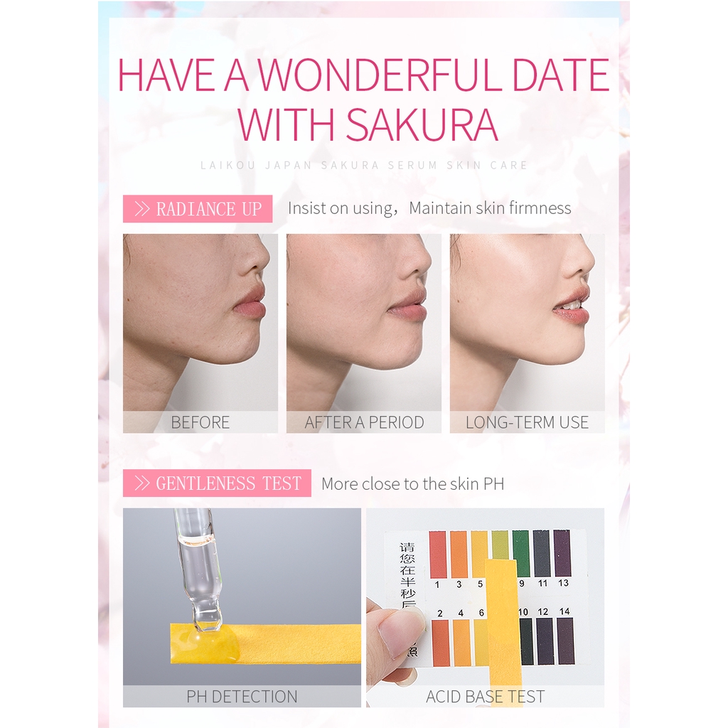 LAIKOU Cherry blossoms Eye Cream Sakura Face Serum Reduce Wrinkle Anti