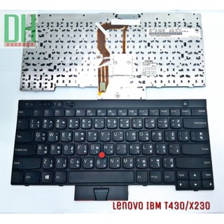 Keyboard LENOVO ThinkPad L430 IBM T430  สีดำ (ภาษาไทย-อังกฤษ)