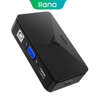 Llano Kvm Splitter Vga Hd 2 In 1 ฮับ Usb 8 In 1 แป้นพิมพ์และเมาส์และเมาส์สําหรับคอมพิวเตอร์