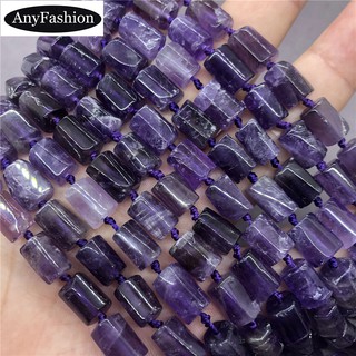 Amethyst ปริซึมลูกปัดธรรมชาติ Diy สําหรับทําเครื่องประดับ