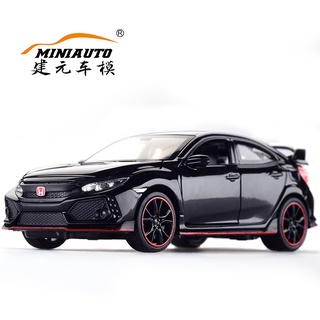 โมเดลรถยนต์ โมเดลรถเหล็ก โมเดลรถ Honda Civic Type-r สเกล1:32 มี3สี