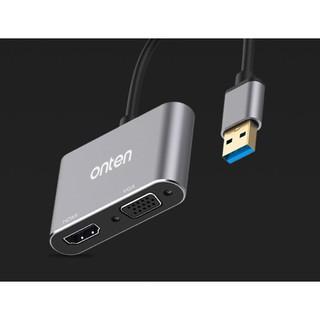 ตัวแปลงสัญญาณ USB 3.0 ออก HDMI+VGA onten รุ่น ONT-5201B