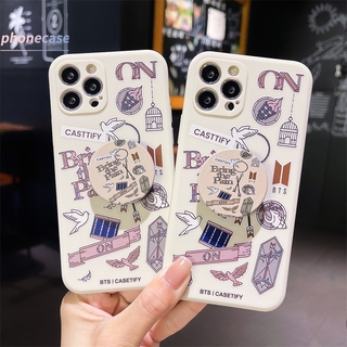 เคสซิลโคน TPU VIVO Y51 2020 Y72 Y12 Y30 Y31 Y53 Y91C Y91 Y20 Y12S Y17 Y30g Y12g Y12a Y20a Y20g Y93 Y50 Y20S Y51A Y30i Y12i Y15 Y95 Y11 Y20i Y90 Y91i U10 Y70 Y1S Z3 illustration Korea BTS Casetify Camera Lens Protection Case With Stand