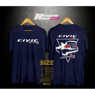 เสื้อผ้าผชเสื้อยืด พิมพ์ลายรถยนต์ Honda Civic FD Mugen RR คุณภาพสูงS-5XL