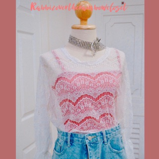 เสื้อลูกไม้สีขาว ฟรีEMS