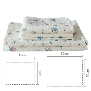 ผ้ารองฉี่ ผ้ายางรองฉี่ 35*45/50*70cm แผ่นรองฉี่เด็ก พิล์มลาย กันน้ำ ผ้า cotton