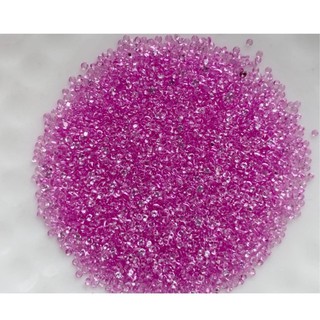 0.8-1.0mm. พลอยพิ้งค์แซฟไฟร์กลมเจียรเหลี่ยม (Pink Sapphire) ราคากะรัตละ 700 บาท