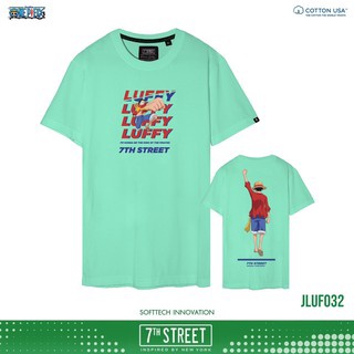 เสื้อยืดผ้าฝ้ายพิมพ์ลายขายดีเสื้อยืดแขนสั้น​  ลาย LUFFTY  ผ้าค้อทท้อนอย่างดี รุ่น JLUF​ ของแท้100%  พร้อมส่ง​