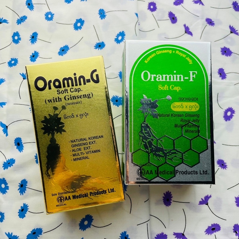 Oramin G / Oramin F Soft Cap. with Ginseng