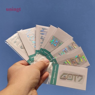 สติกเกอร์เลเซอร์ ลาย Kpop GOT7 Name สําหรับติดตกแต่งโทรศัพท์มือถือ แล็ปท็อป