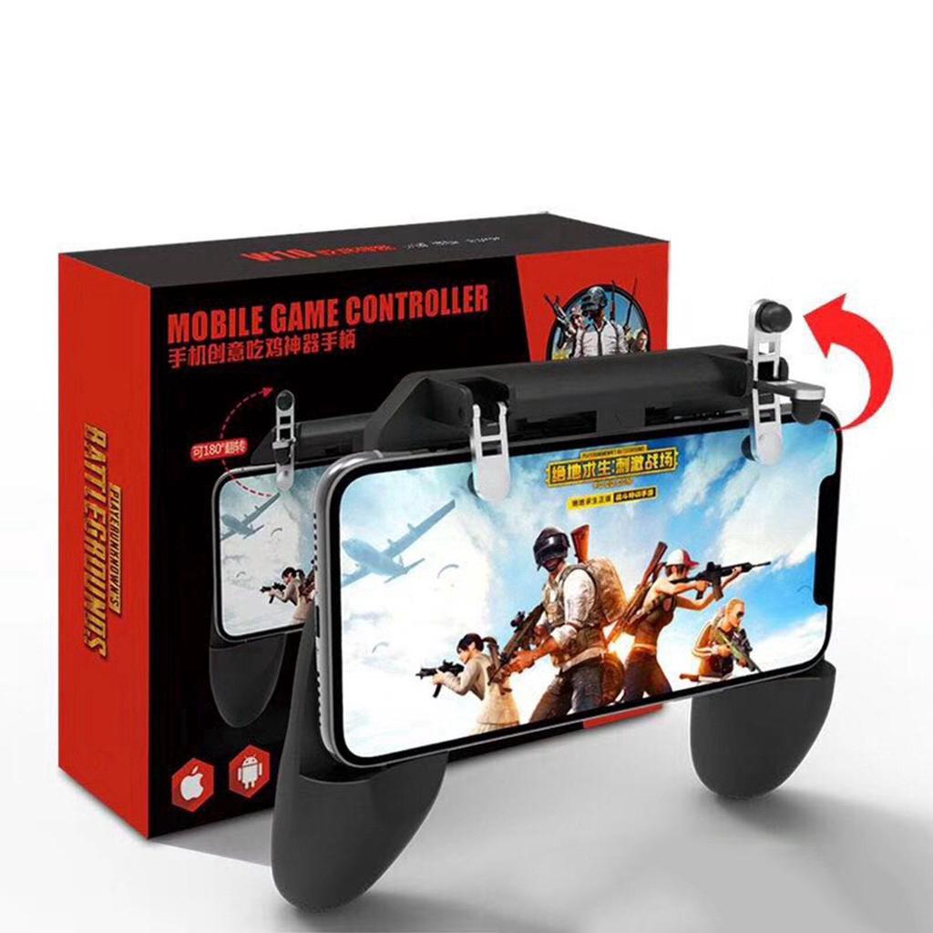 New W10 รีโมทคอนโทรลควบคุม Gamepad สำหรับ Android IOS Phone Games PUBG