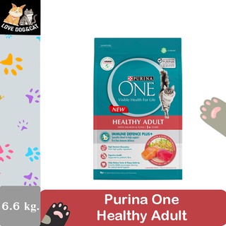 Purina One Healthy Adult ขนาด 6.6 kg. เพียวริน่า วัน สูตรแมวโต พร้อมปลาแซลมอนและทูน่า