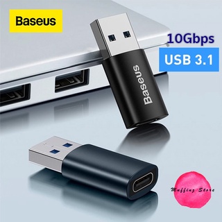 💜ถูกจริง/ส่งไว📦Baseus หัวแปลง 10Gbps Type C เป็น USB 3.1 อะแดปเตอร์ PD 3A อแดปเตอร์ Adapter Type C Female to USB Male