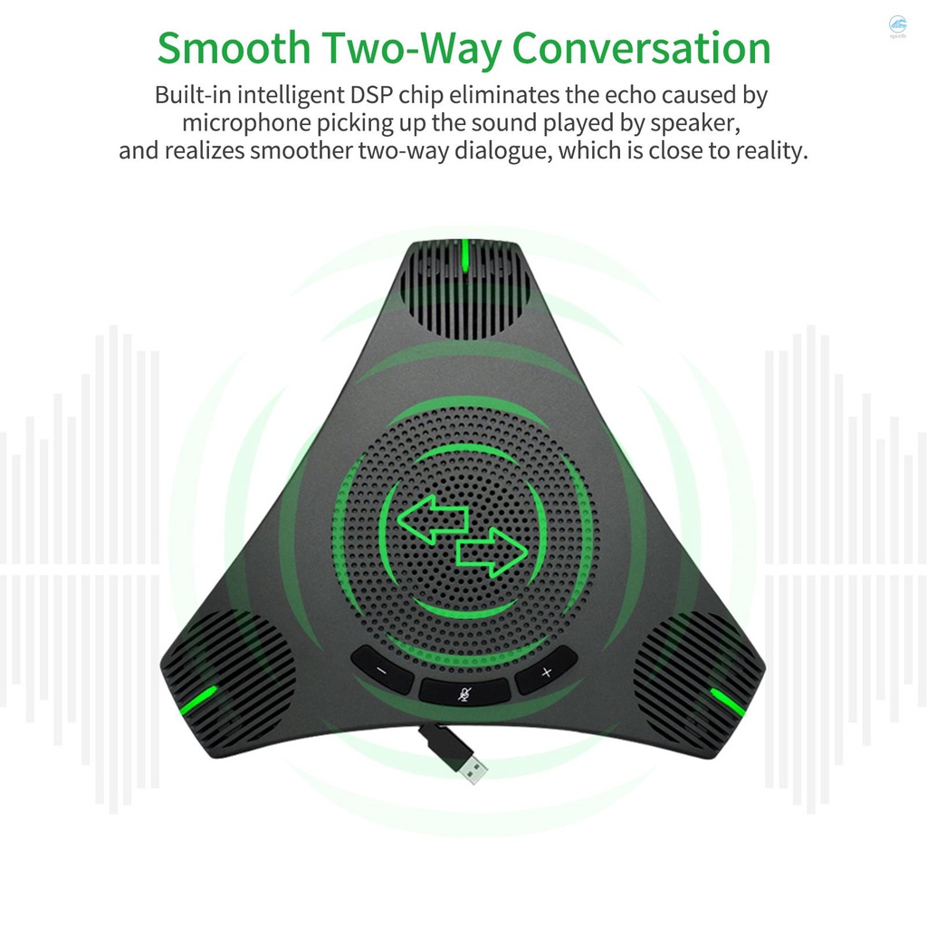 ลำโพง USB ประชุมไมโครโฟนไมโครโฟนคอมพิวเตอร์รอบทิศทาง 360 °การเลือกเสียงพร้อมปุ่มเงียบสำหรับ Skype / การประชุมทางวิดีโอ / บทเรียนออนไลน์ / ถ่ายทอดสด / เกม / แชททุกวัน ราคา ถูกที่สุด ดีลบีเคเค แกลเลอรีภาพที่ 4