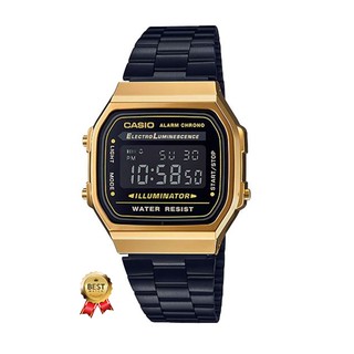 ของแท้ 100% นาฬิกา Casio A168WEGB-1BDF รุ่น Vintage พร้อมรับประกันแบตและตัวเครื่อง 1 ปี