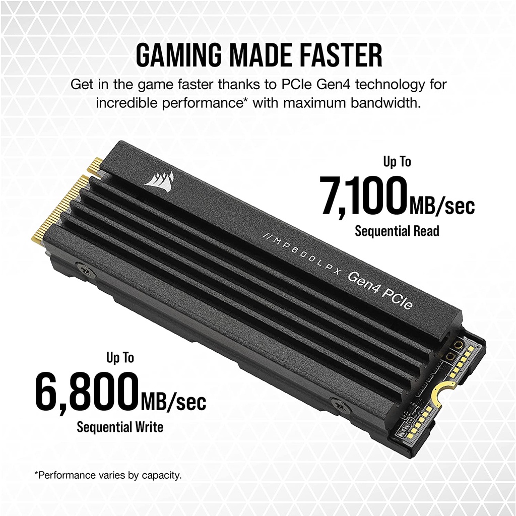 SSD CORSAIR MP600 PRO LPX 1TB 2TB PCIe Gen4 x4 NVMe M.2 SSD - PS5