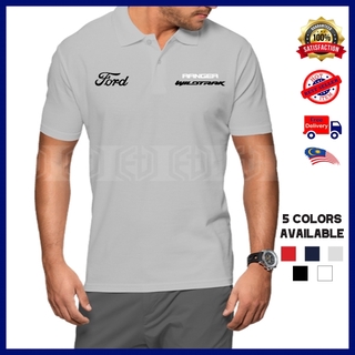 เสื้อยืดโปโลลําลอง ผ้าฝ้าย พิมพ์ลาย Ford Polo Kolar Ranger Wildtrak Sulam Motorsport สําหรับผู้ชาย และผู้หญิง