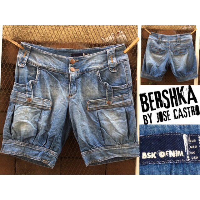 ขาสั้น UK 8 Euro Bershka 36 sz มือสอง 4 พร้อมส่ง US 2sis1bro ทรงพองๆ กางเกงยีนส์ แบรนด์แท้ Denim