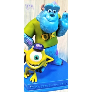 [ มือสอง งานแท้ ญี่ปุ่น ] Mike Wazowski&amp;James P. Sullivan ไมค์ วาซอว์สกี้&amp;เจมส์ พี. ซัลลิแวน ขนาด 7.5 ฐานฟ้า Monster Inc