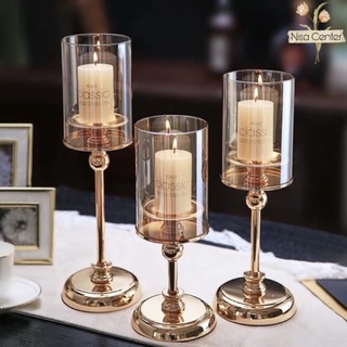เชิงเทียน พร้อมส่ง Classic สไตล์ยุโรปตกแต่งบ้าน โต๊ะอาหาร ของแต่งบ้านสวยหรูฟรีเทียนในเซ็ต