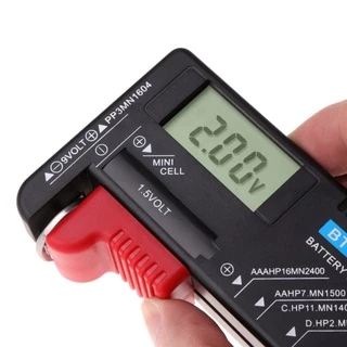 Kiprun เครื่องทดสอบแบตเตอรี่ดิจิทัล LCD สําหรับแบตเตอรี่ 9V 1.5V AA AAA Cell C D BT168D