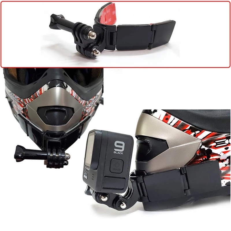 TUYU ขาติดหมวกกันน้อค แบบบานพับ สำหรับ กล้องโกโปร กล้องแอคชั่น Helmet Bracket for Gopro,Action Camera ชุดติดหมวกกันน้อค thumbnail 4