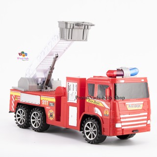 ProudNada Toys ของเล่นเด็กรถกระเช้าดับเพลิงฝาครอบ FIRE Truck NO.2037