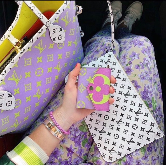 LV Neverfull mm Pink x Lilac